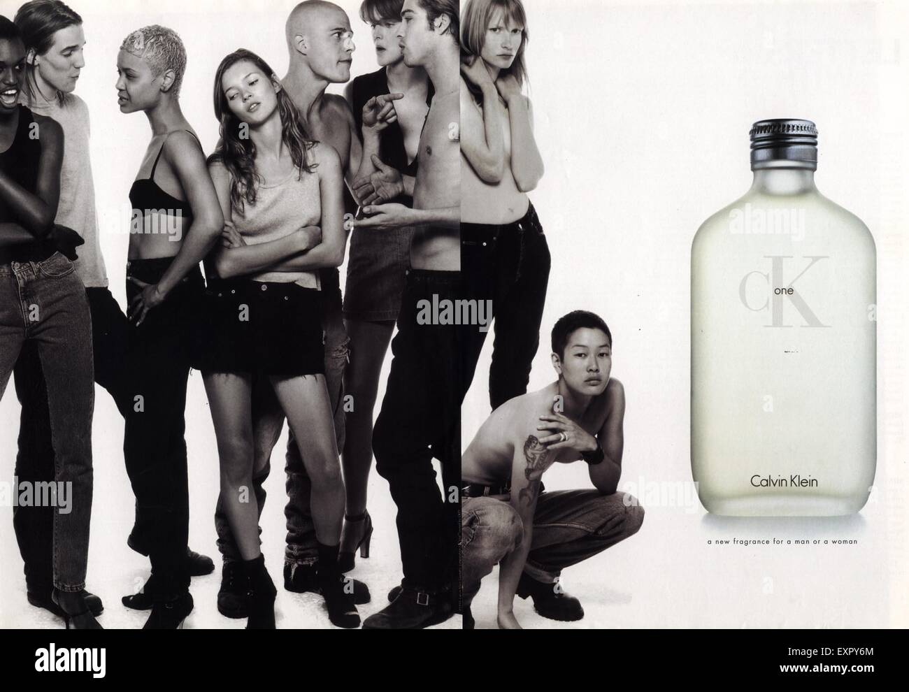 1990s UK CK One/ CK1 by Calvin Klein Magazine Advert Stock Photo - Alamy