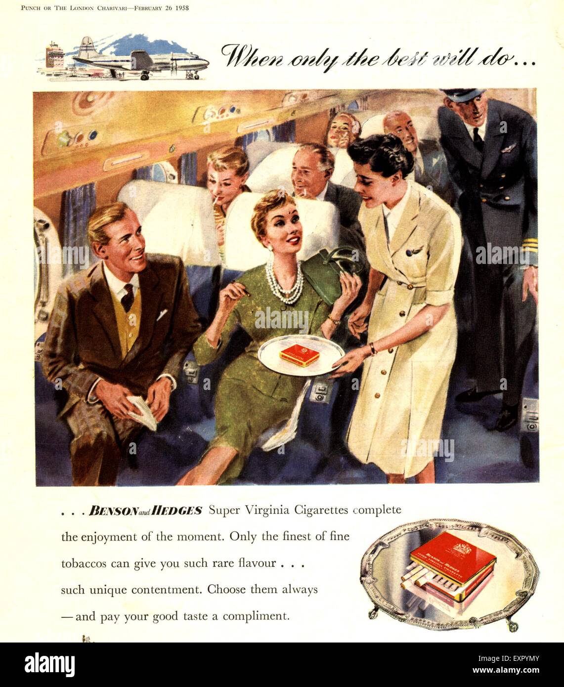 1950s UK Benson and Hedges Magazine Advert Stock Photo Alamy