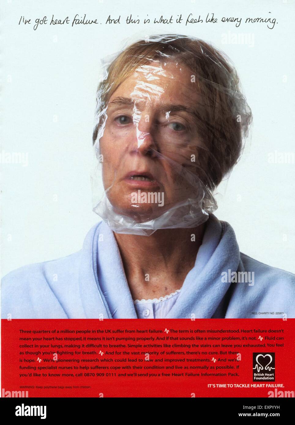 2000s UK British Heart Foundation Magazine Advert Stock Photo - Alamy