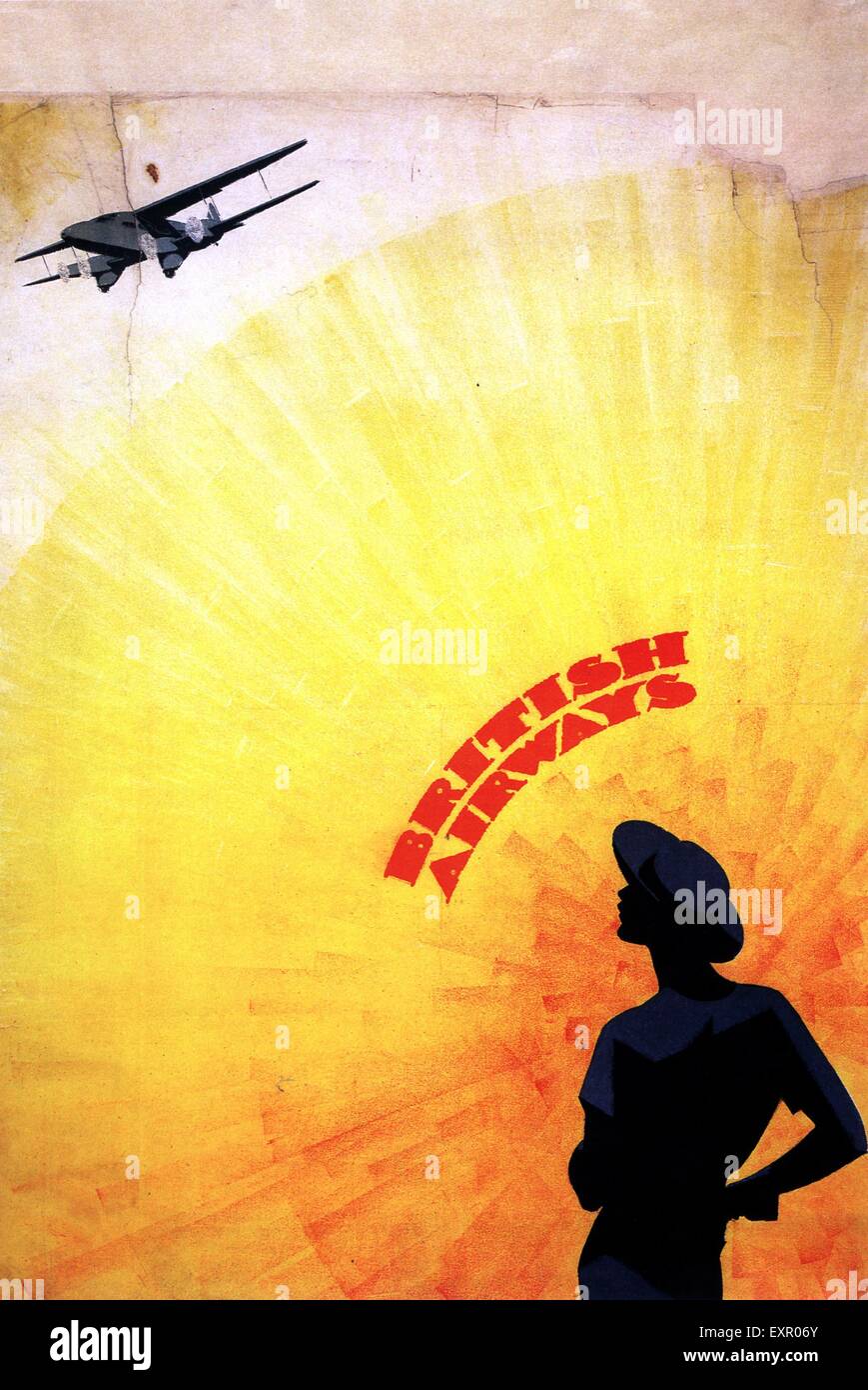 1930s UK British Airways Magazine Advert Stock Photo