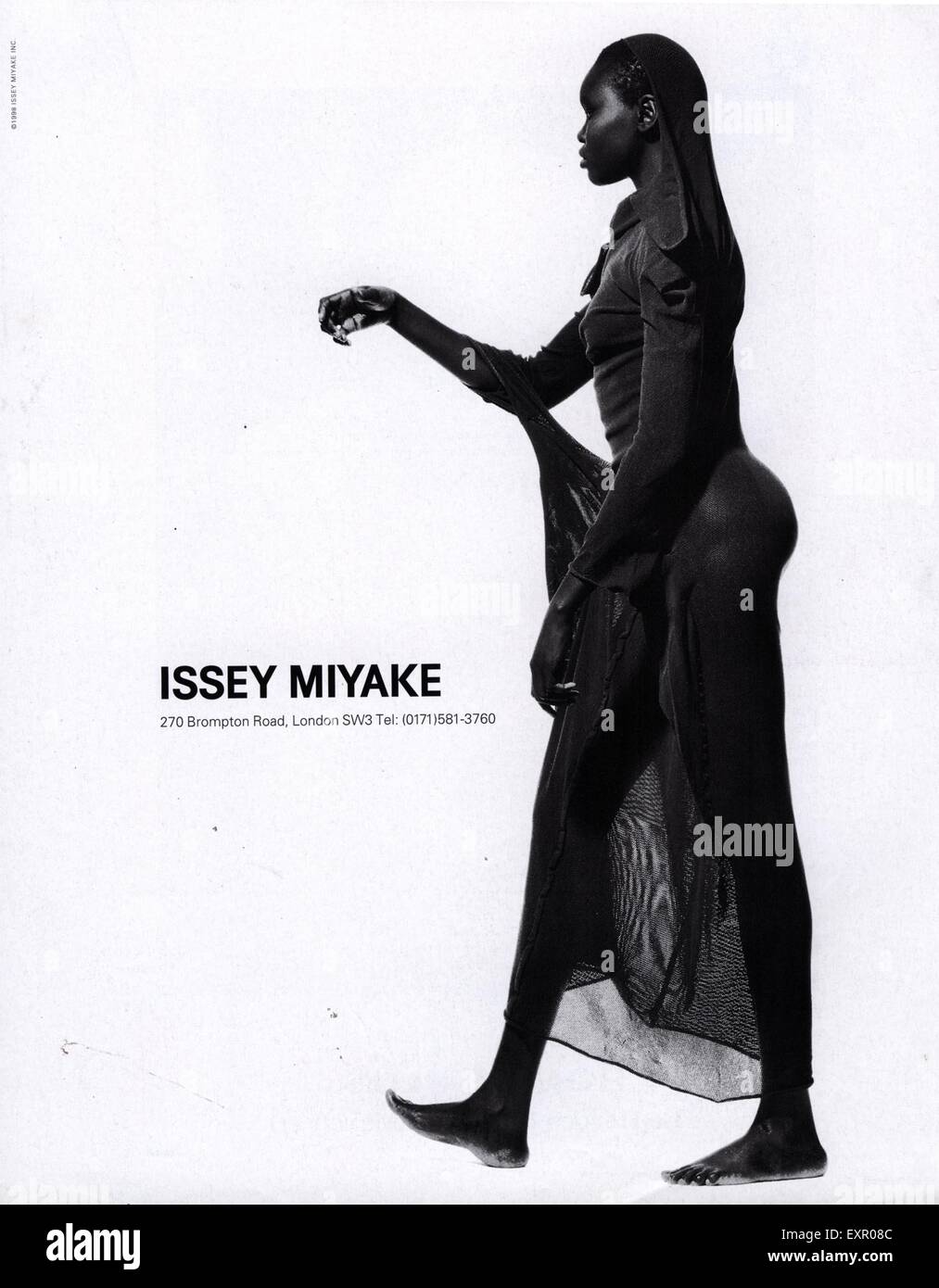 1990s UK Issey Miyake Magazine Advert Stock Photo
