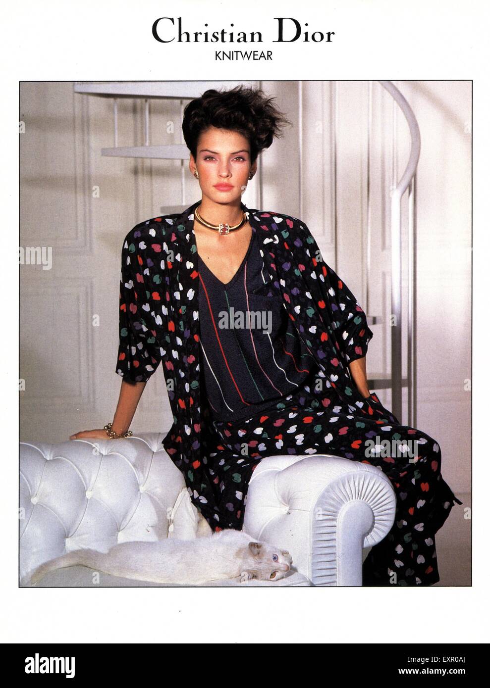 1980s UK Christian Dior Magazine Advert Stock Photo