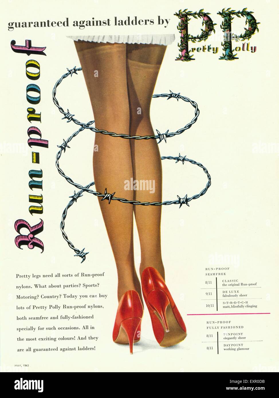 1960s UK Pretty Polly Magazine Advert Stock Photo - Alamy