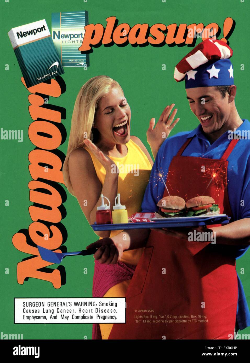 2000s USA Newport Magazine Advert Stock Photo
