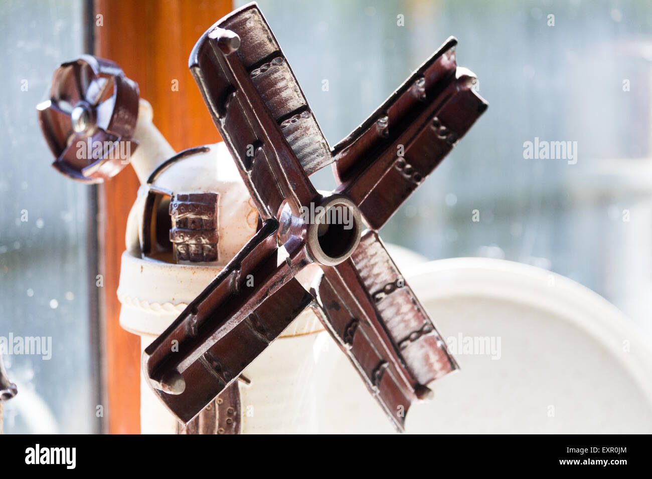 Pottery available for purchase. Pottery. Norfolk Broads UK Stock Photo