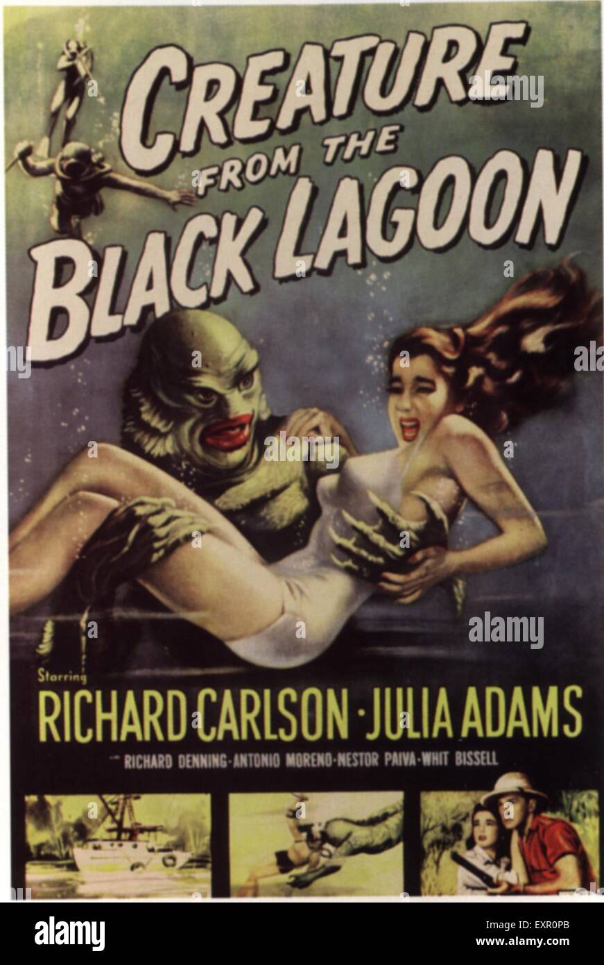 1950s USA Creature From The Black Lagoon Film Poster Stock Photo