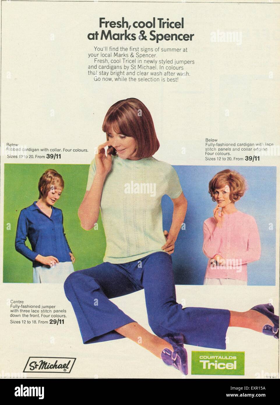 1960s UK Marks and Spencer Magazine Advert Stock Photo Alamy