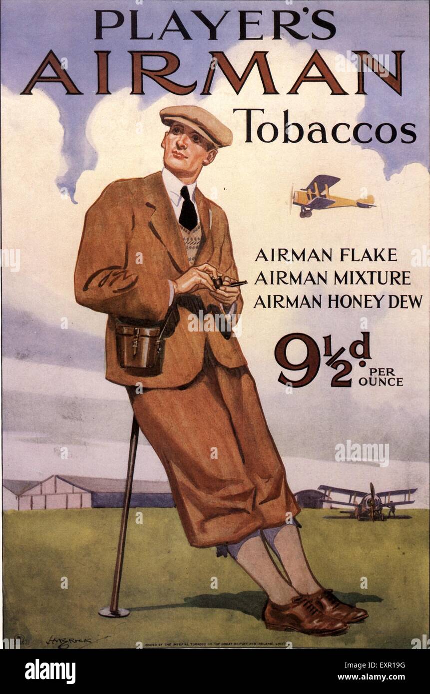 1920s UK Player's Magazine Advert Stock Photo