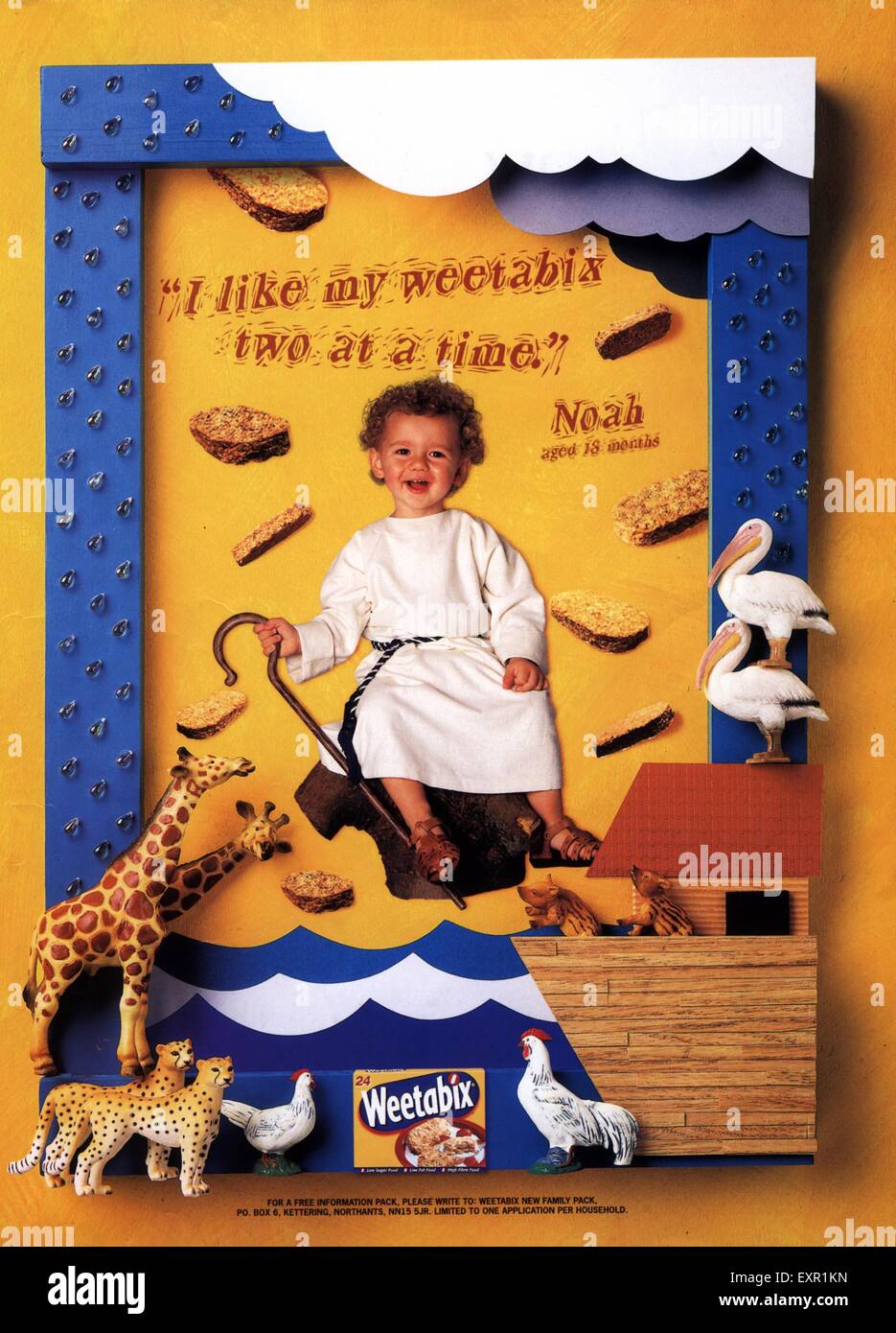 1990s UK Weetabix Magazine Advert Stock Photo