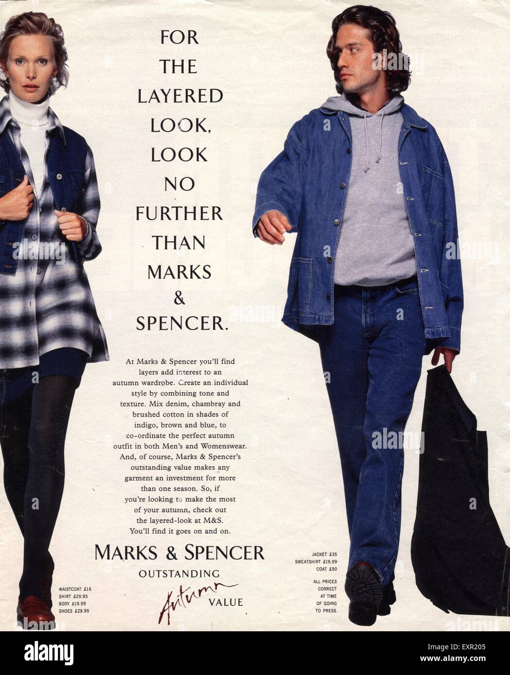 1980s Uk Marks And Spencer Magazine Advert Stock Photo Alamy