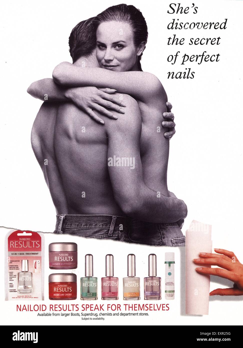 1990s UK Nailoid Magazine Advert Stock Photo