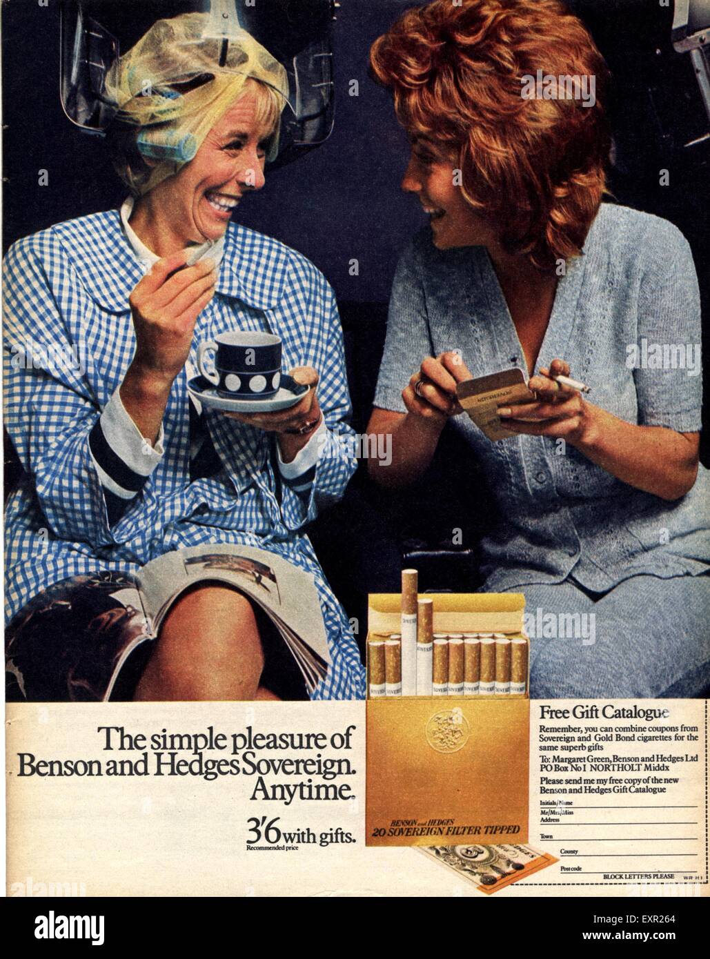 1960s UK Benson and Hedges Magazine Advert Stock Photo Alamy