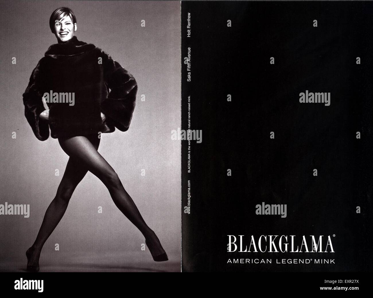 2000s USA Blackglama Magazine Advert Stock Photo
