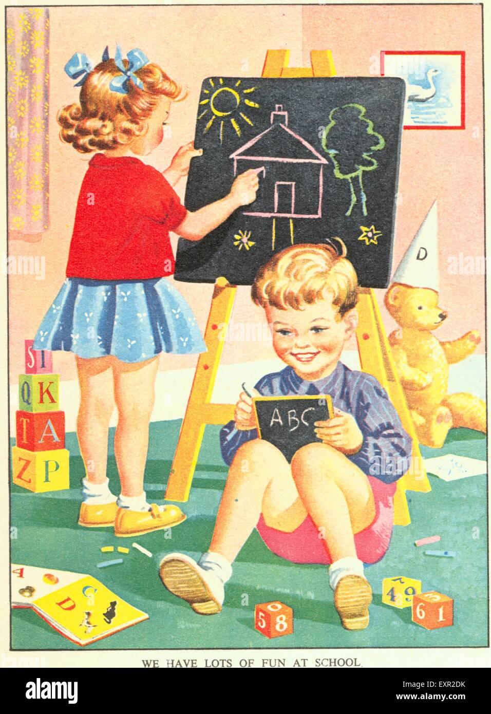 Playing Children 1950s High Resolution Stock Photography and Images Alamy