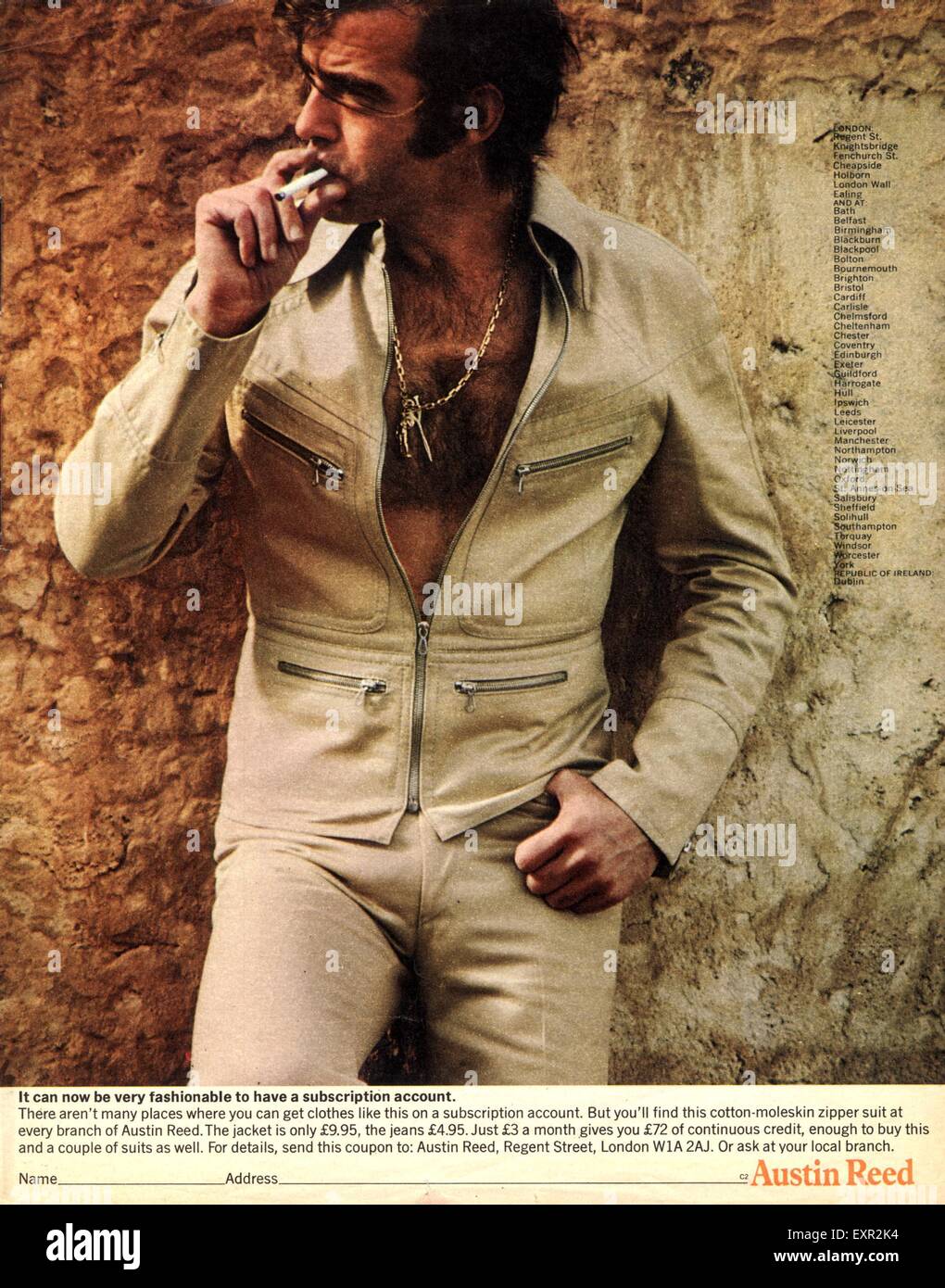 1970s Uk Austin Reed Magazine Advert Stock Photo Alamy