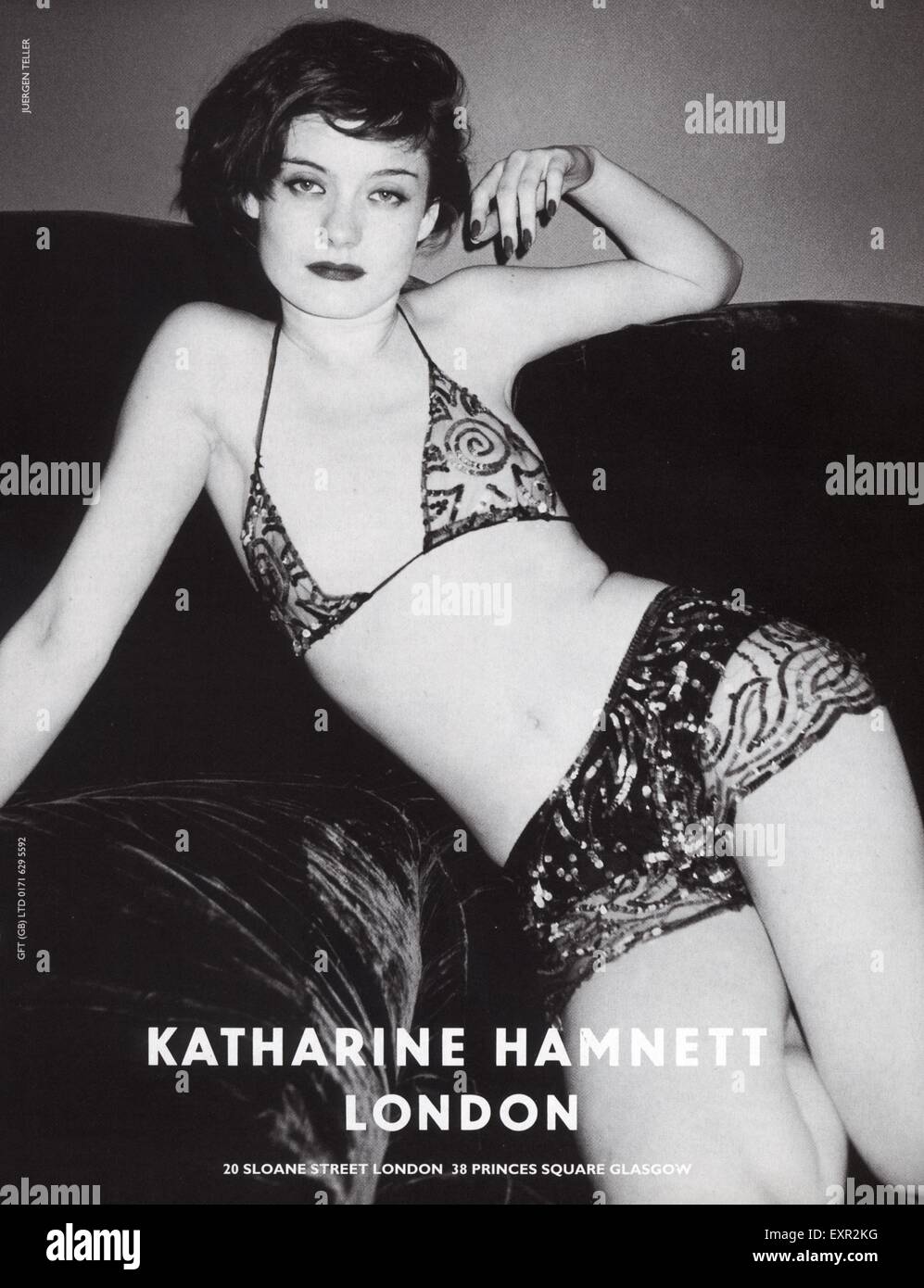 1990s UK Katharine Hamnett Magazine Advert Stock Photo