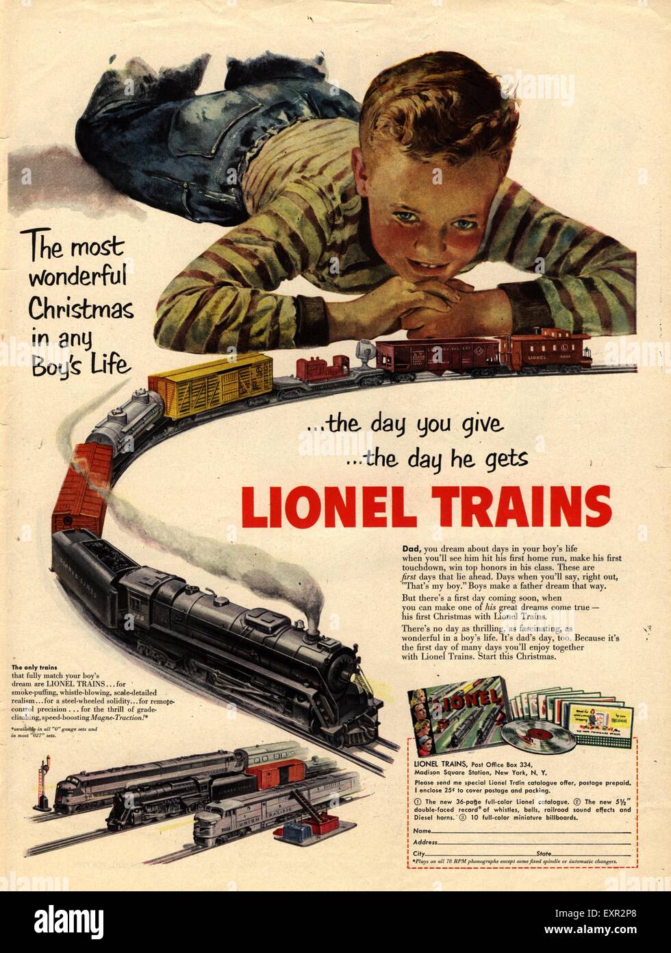 1950 Lionel Model Train AD *Magne-Traction* vintage AD 