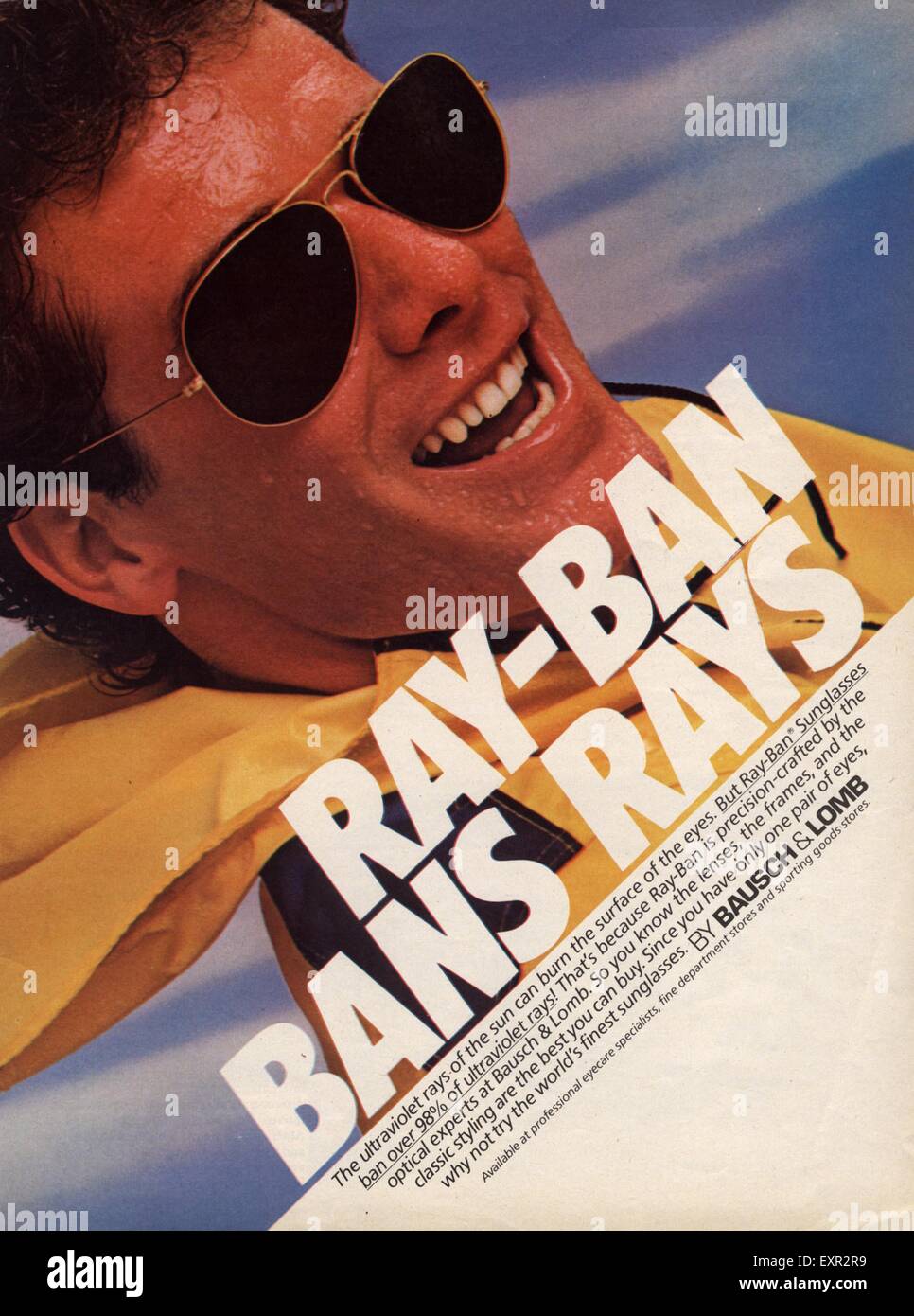 Ray ban sunglasses 1980s hi-res stock photography and images - Alamy