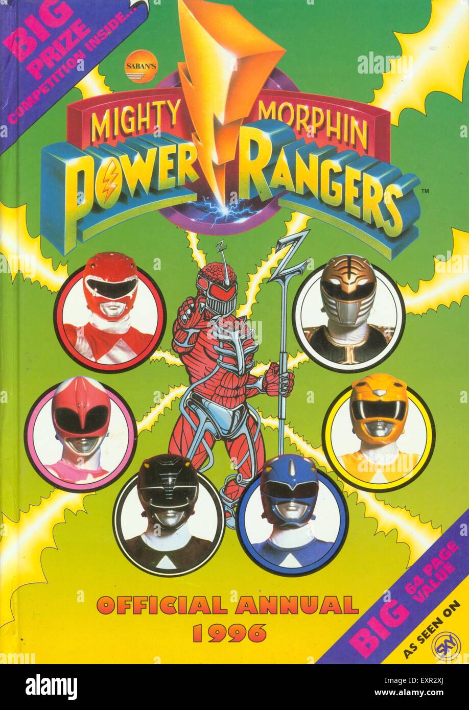 1990s UK Power Rangers Comic/ Annual Cover Stock Photo