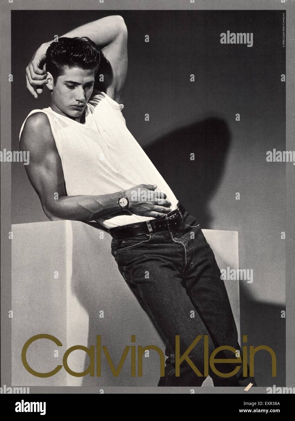 1990s UK Calvin Klein Magazine Advert Stock Photo - Alamy