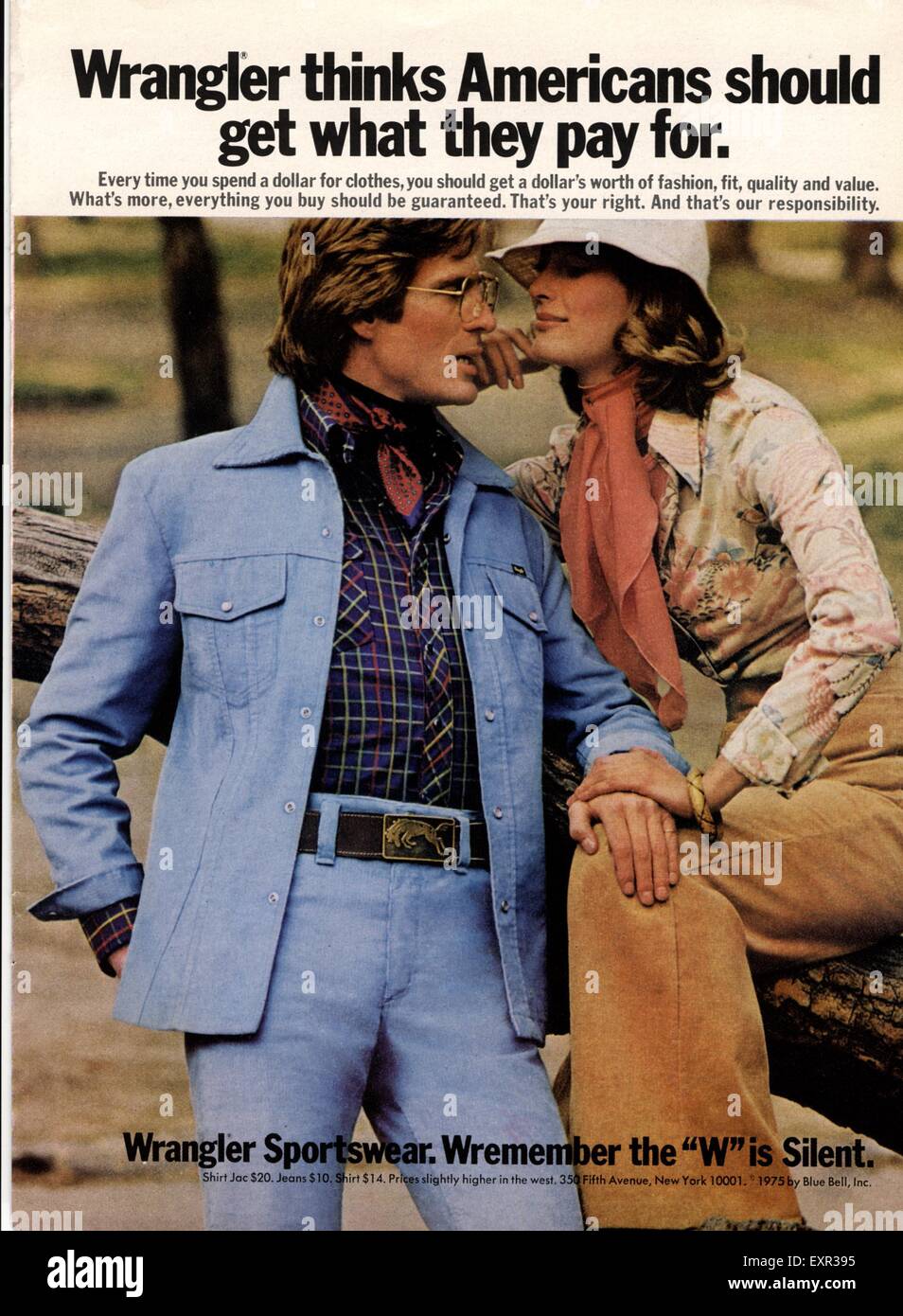Wrangler jeans 1970s hi-res stock photography and images - Alamy