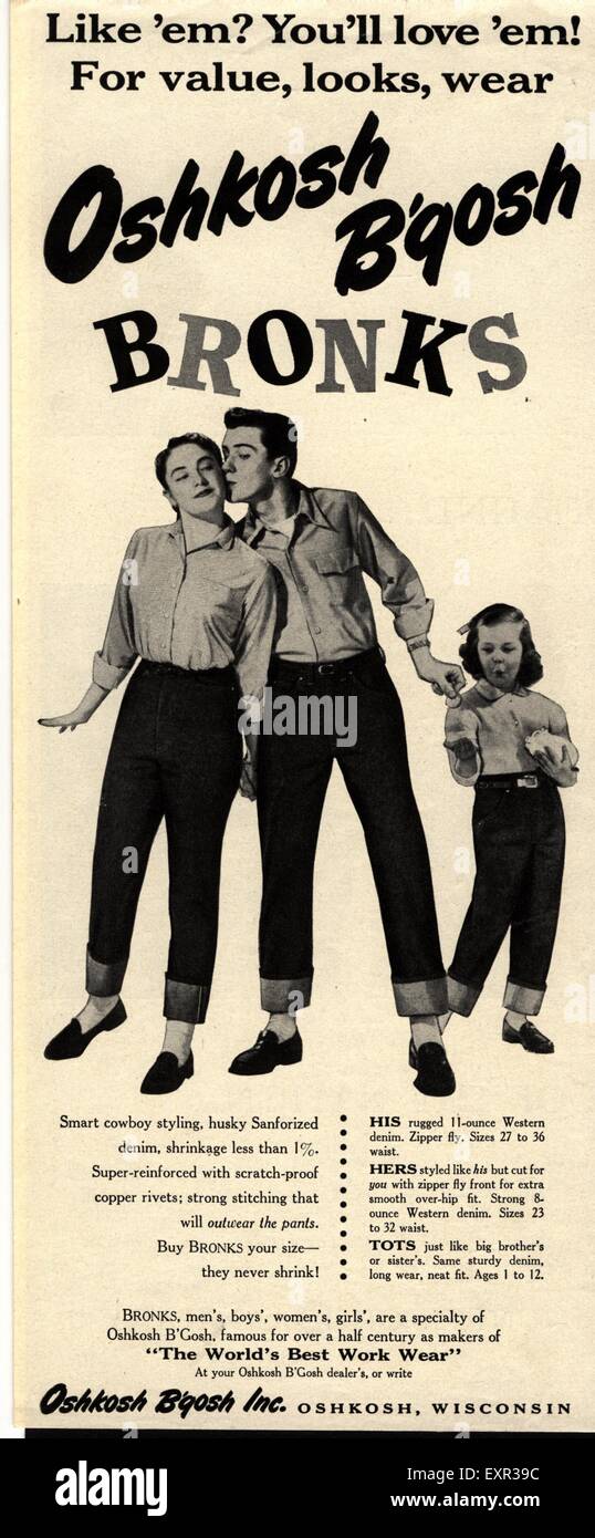 Motel Gnide Perfervid Fashion jeans 1950s hi-res stock photography and images - Alamy