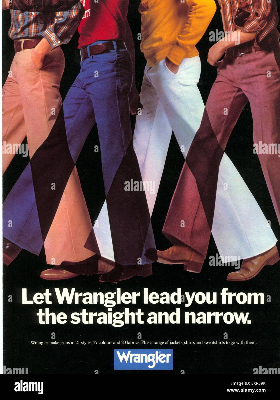 1970s UK Wrangler Magazine Advert Stock Photo - Alamy