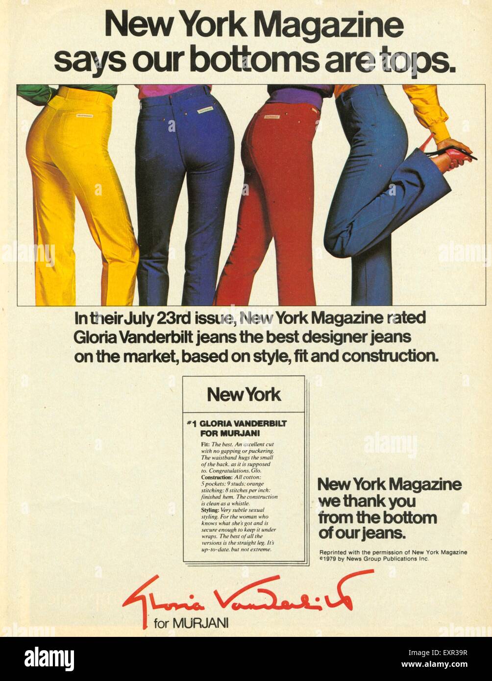 gloria vanderbilt jeans 1980s