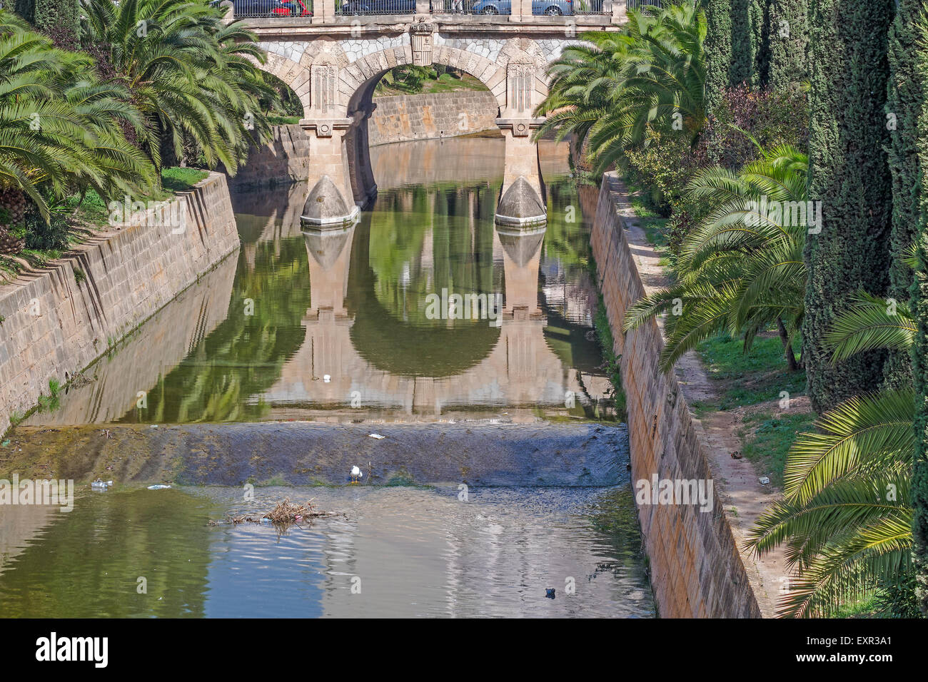 Torrent de sa Riera (River)  Palma Majorca Spain Stock Photo