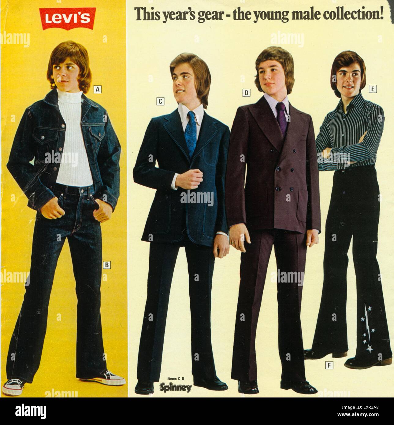 1970s UK Levi's Catalogue/ Brochure Plate Stock Photo - Alamy