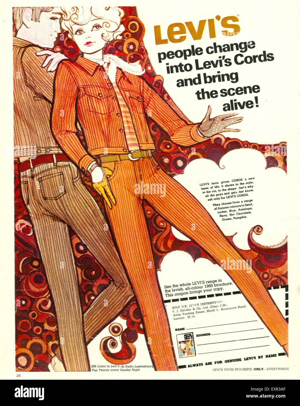 Levis jeans 1960s hi-res stock photography and images - Alamy