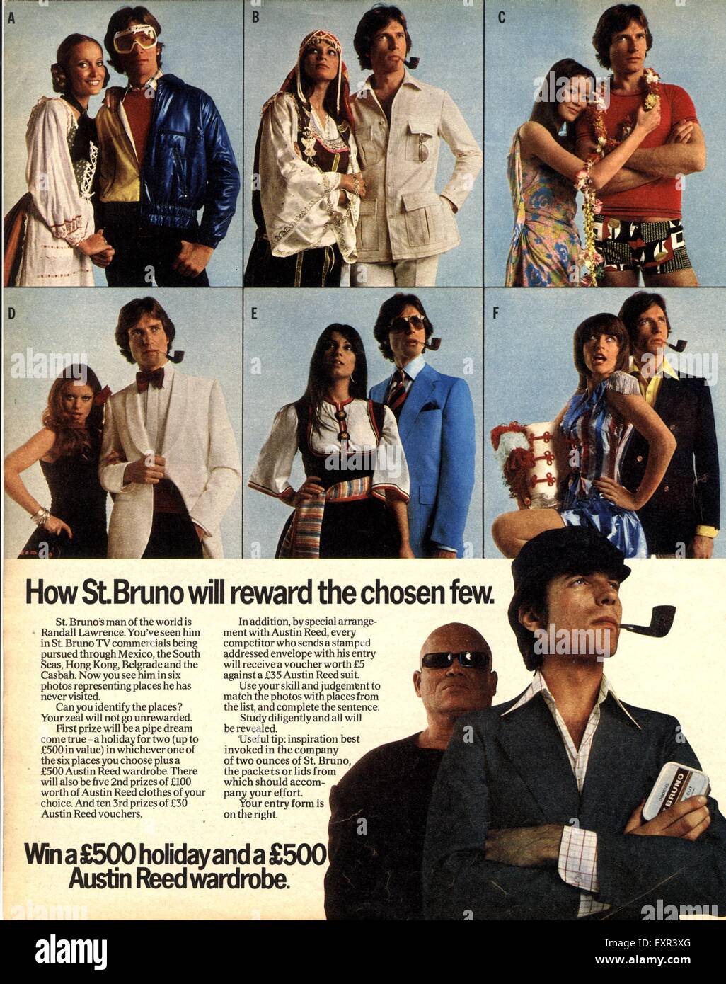 1970s UK Austin Reed Magazine Advert Stock Photo - Alamy