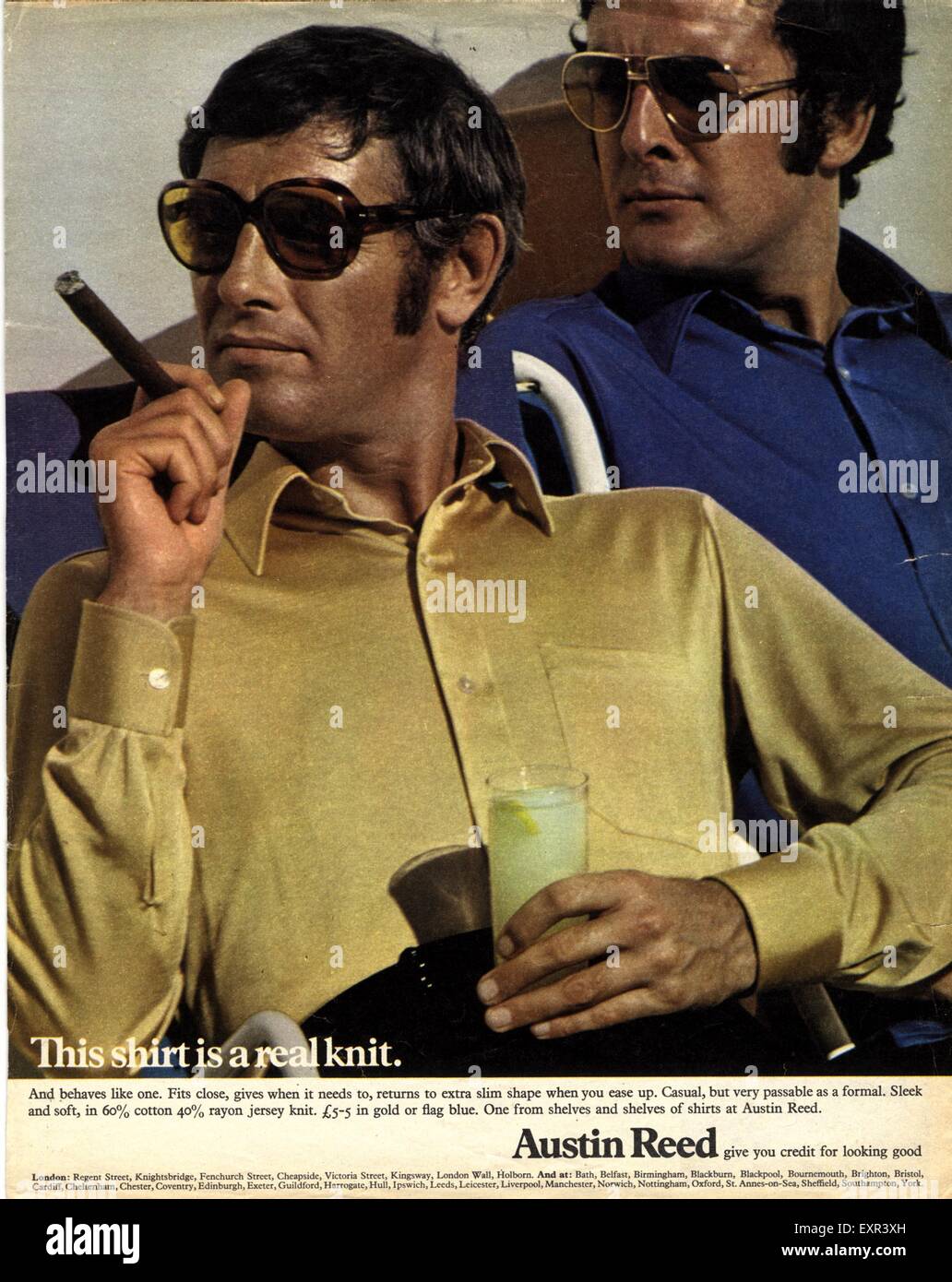 1970s UK Austin Reed Magazine Advert Stock Photo - Alamy