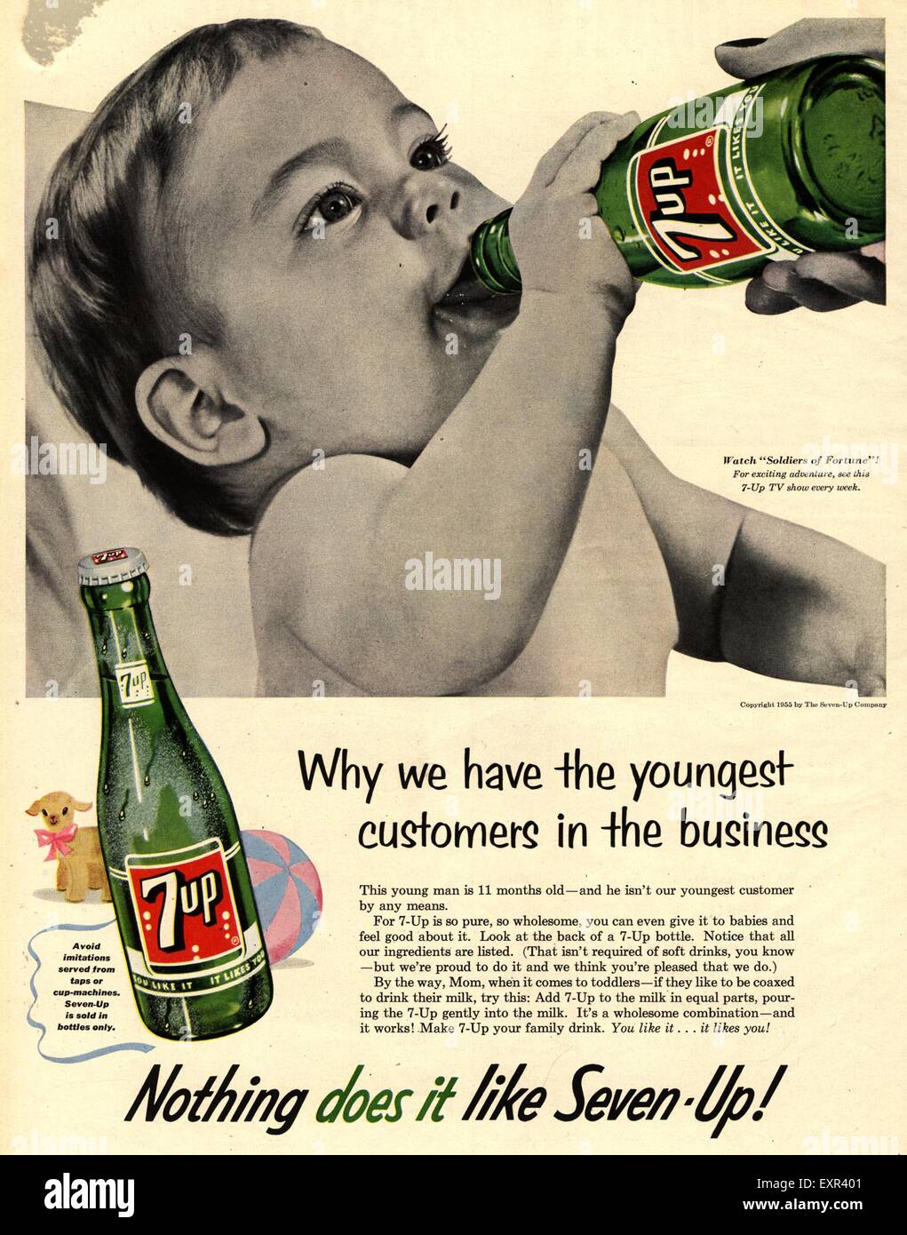 USA・vintage 7-up 1947年広告 コレクタブル