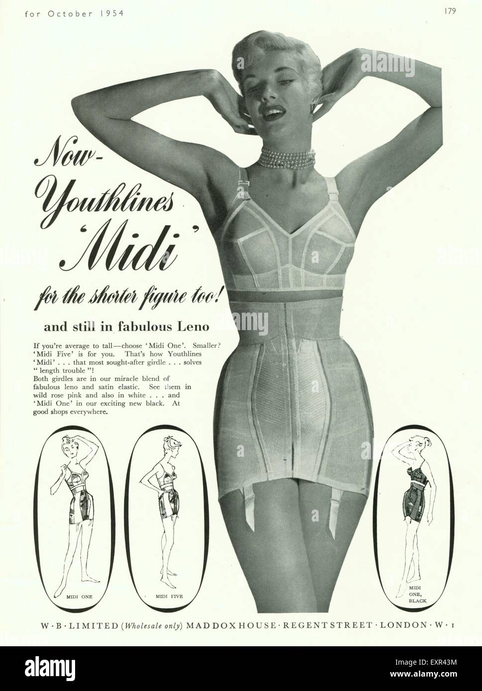1950s UK Womens Underwear Magazine Advert Stock Photo Alamy