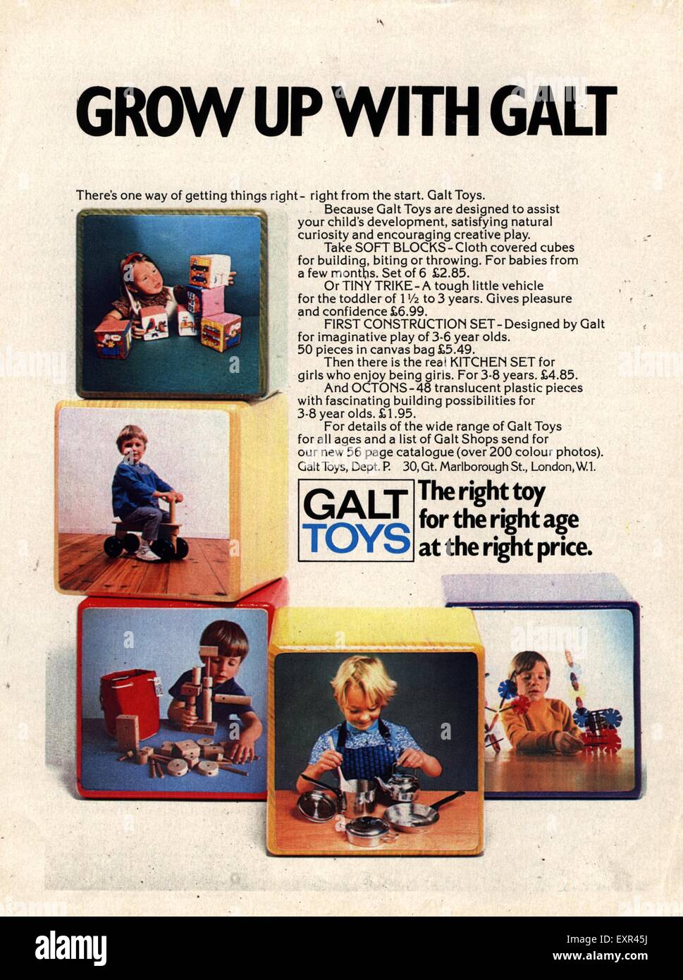 1960s UK Galt Magazine Advert Stock Photo