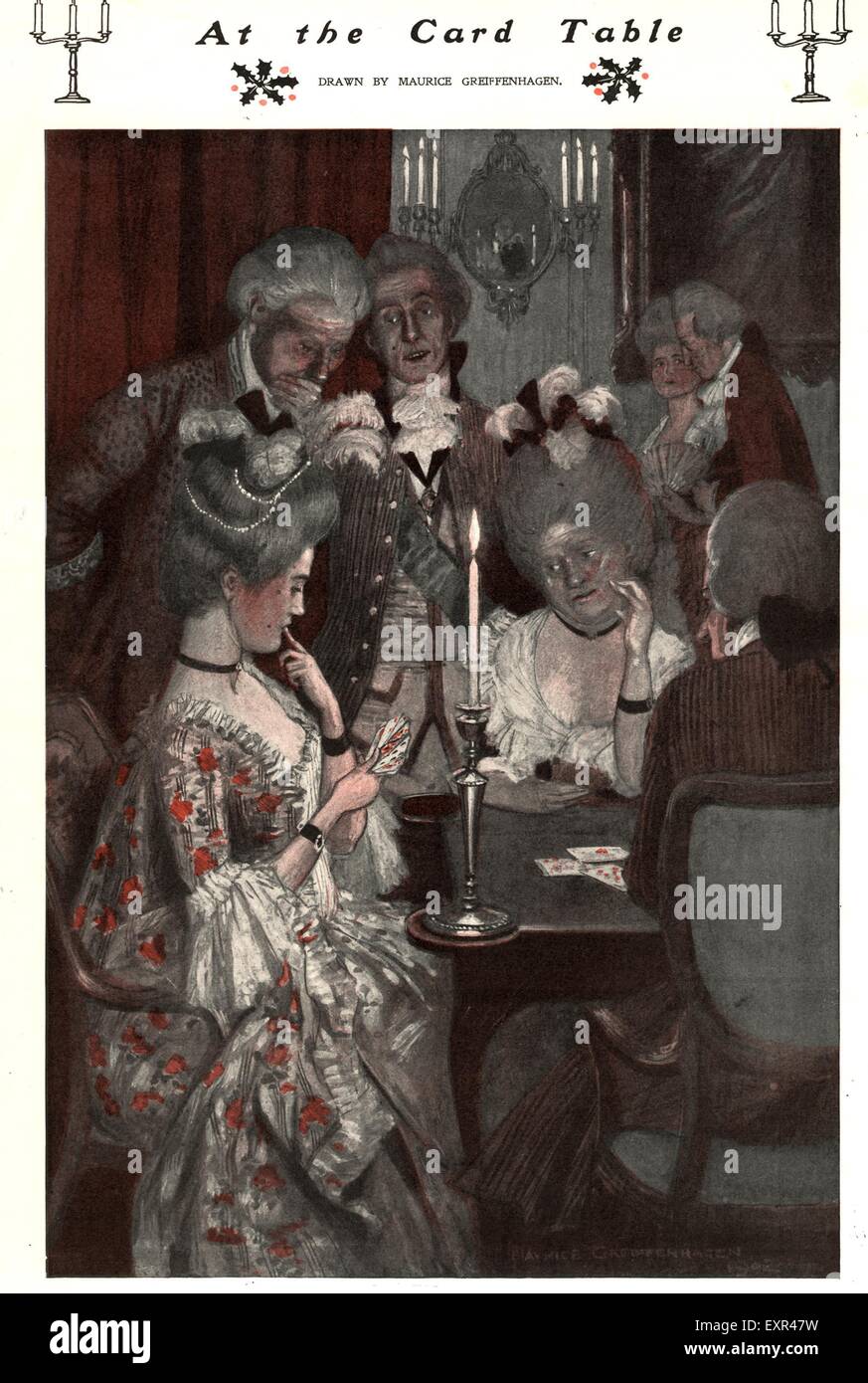 1900s UK Card Games Book Plate Stock Photo Alamy