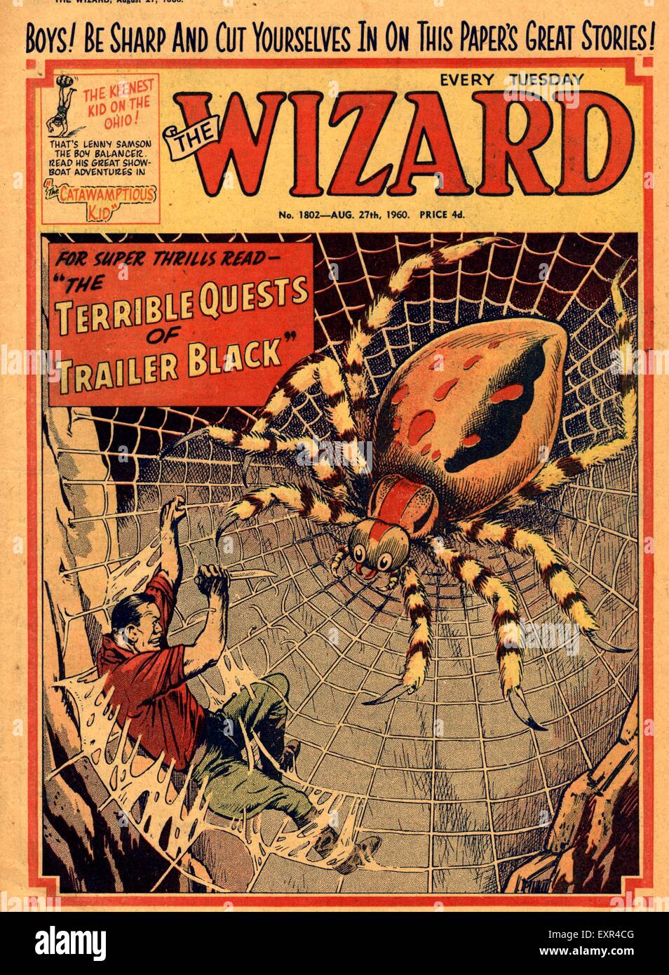 1950s UK The Wizard Comic/ Annual Cover Stock Photo