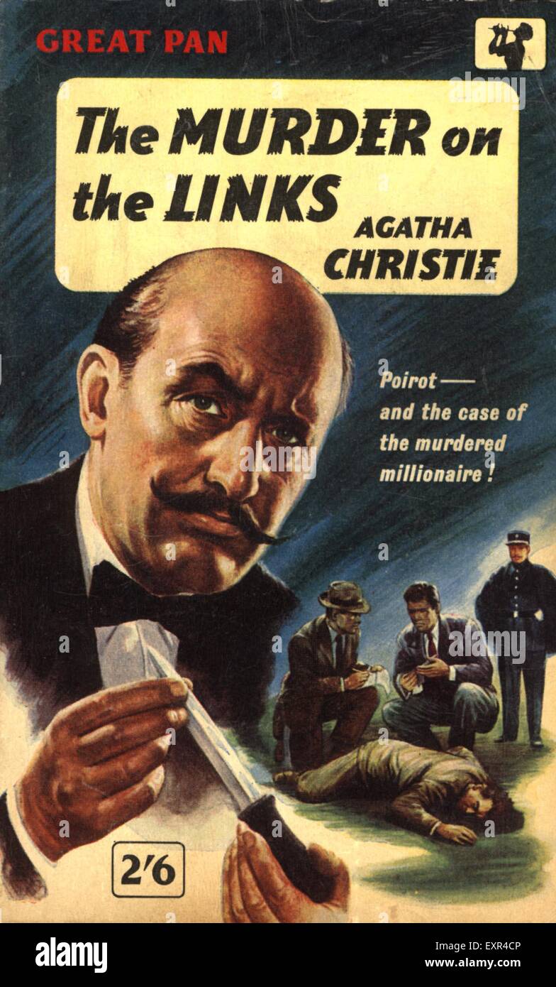 1960s UK The Murder On The Links by Agatha Christie Book Cover Stock Photo Alamy