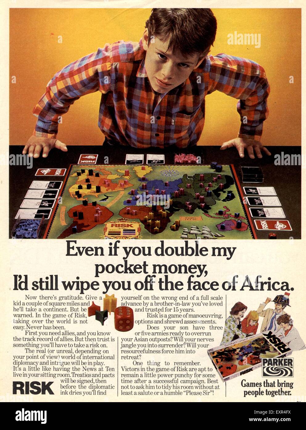 1980s Uk Risk Board Game Magazine Advert Stock Photo 85331006 Alamy - 