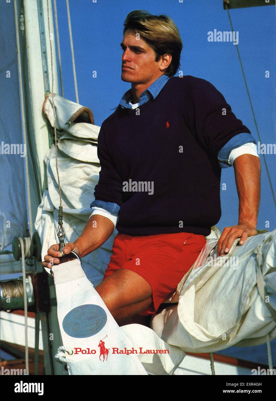 1990s UK Ralph Lauren Polo Men's Fashion Magazine Advert Stock Photo - Alamy