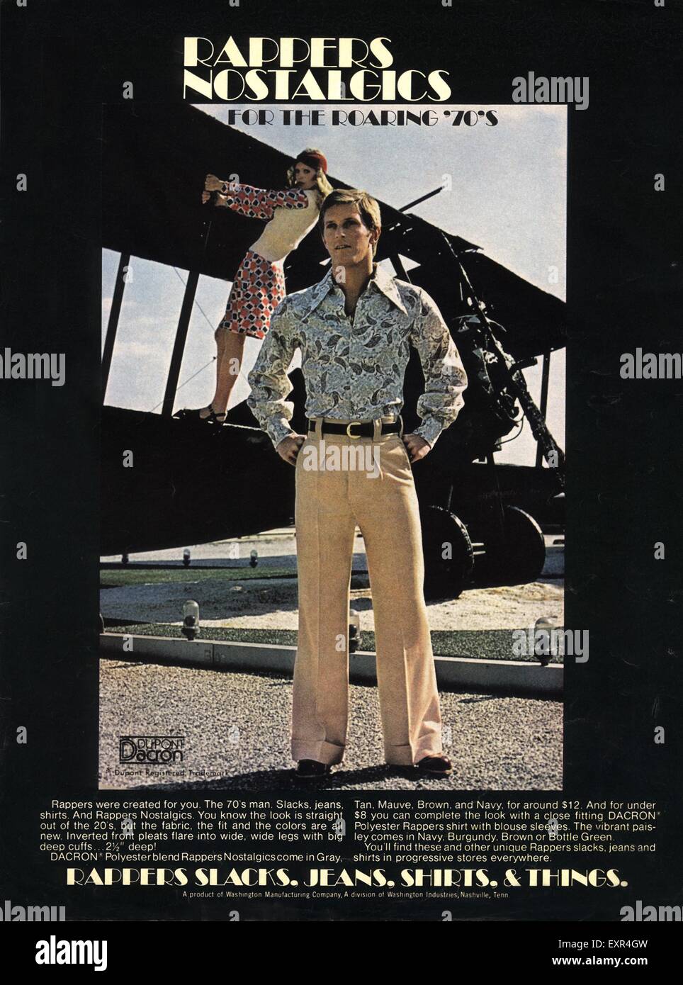 1970s USA Rappers/ Nostal by DuPont Magazine Advert Stock Photo - Alamy