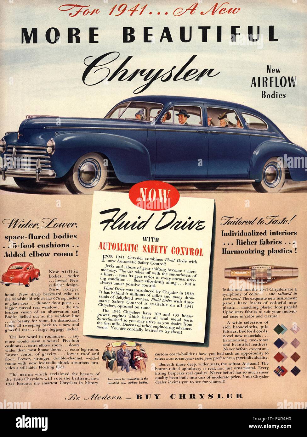 1940s USA Chrysler Magazine Advert Stock Photo