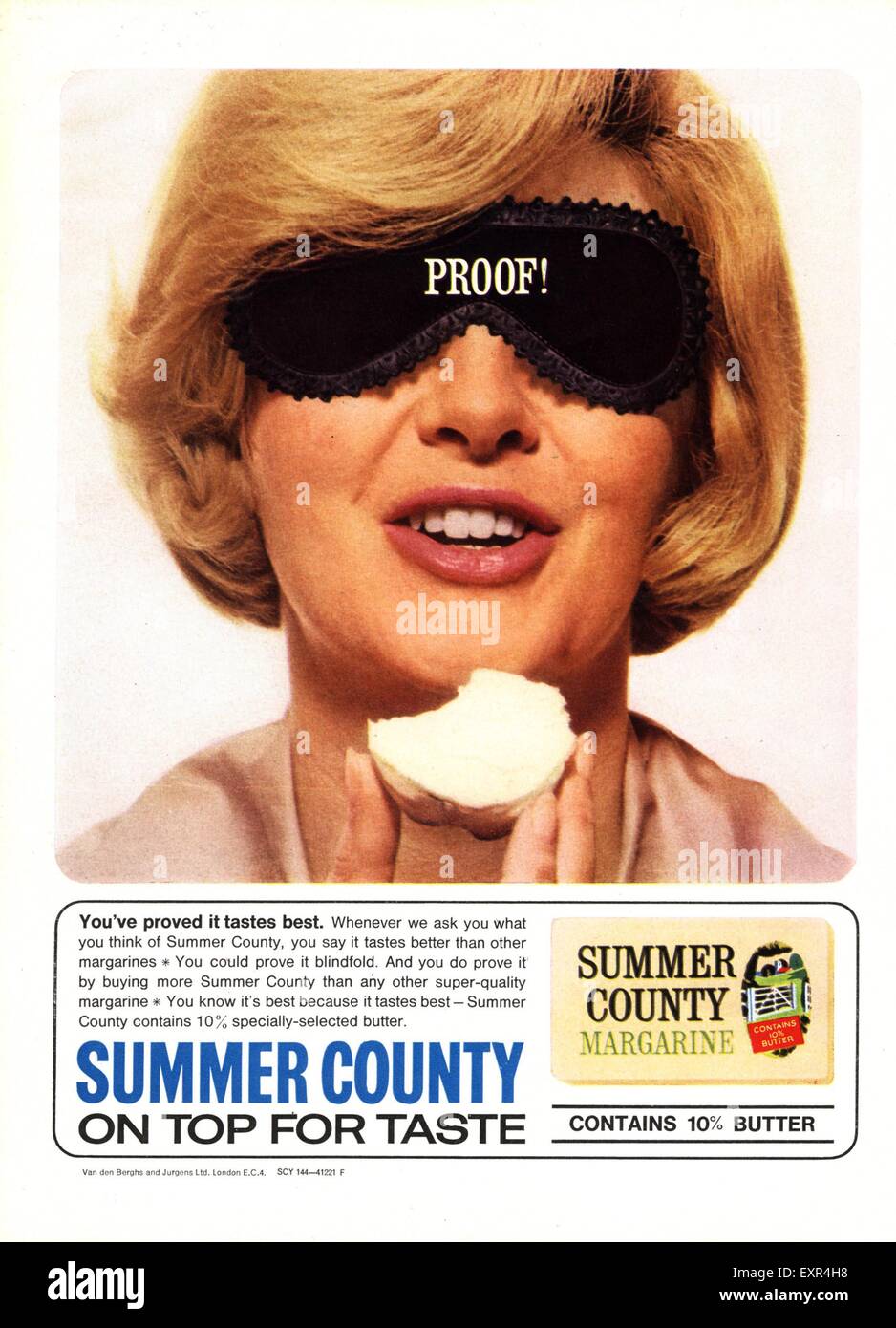 1960s UK Summer County Margarine Magazine Advert Stock Photo Alamy