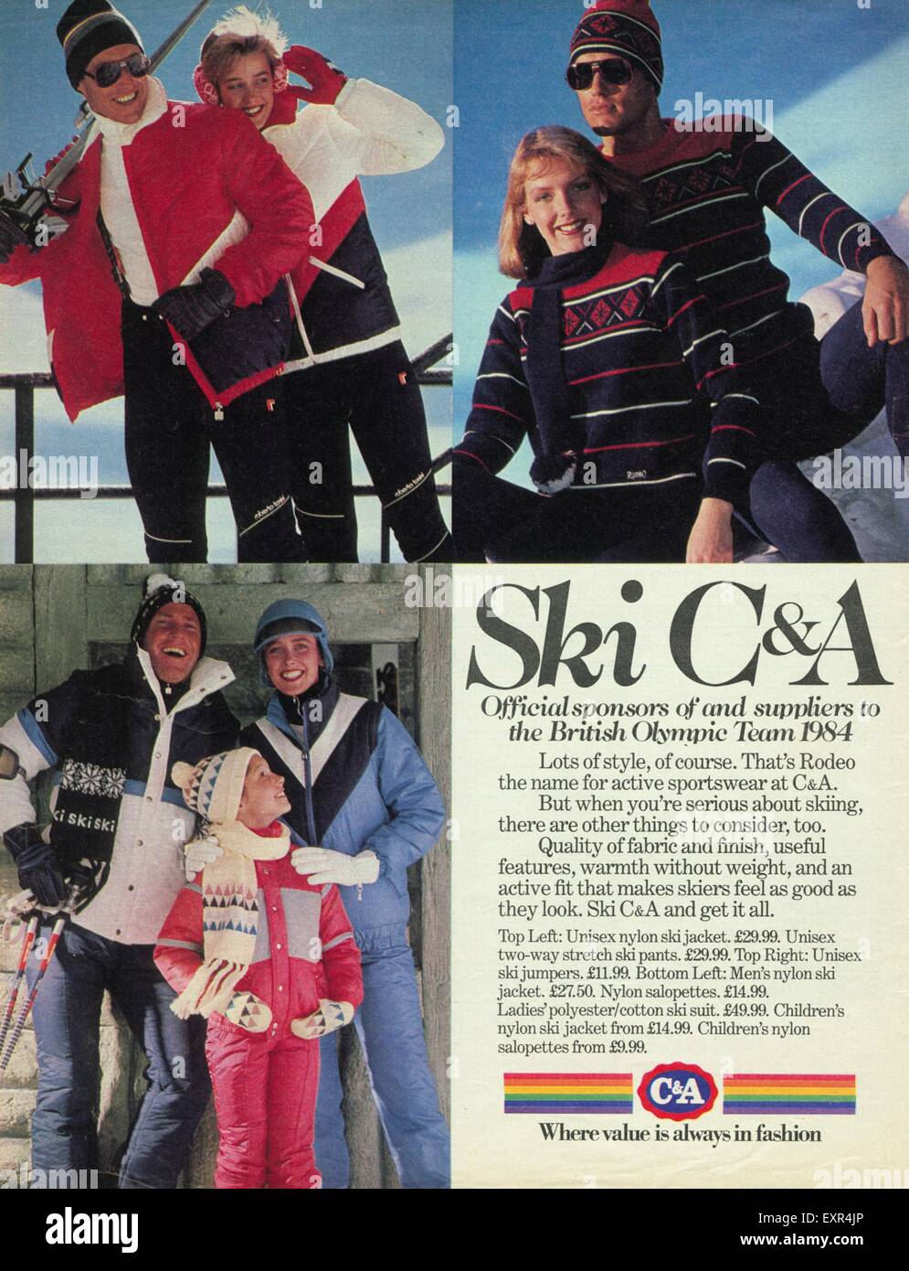 1980s UK C&A Magazine Advert Stock Photo - Alamy