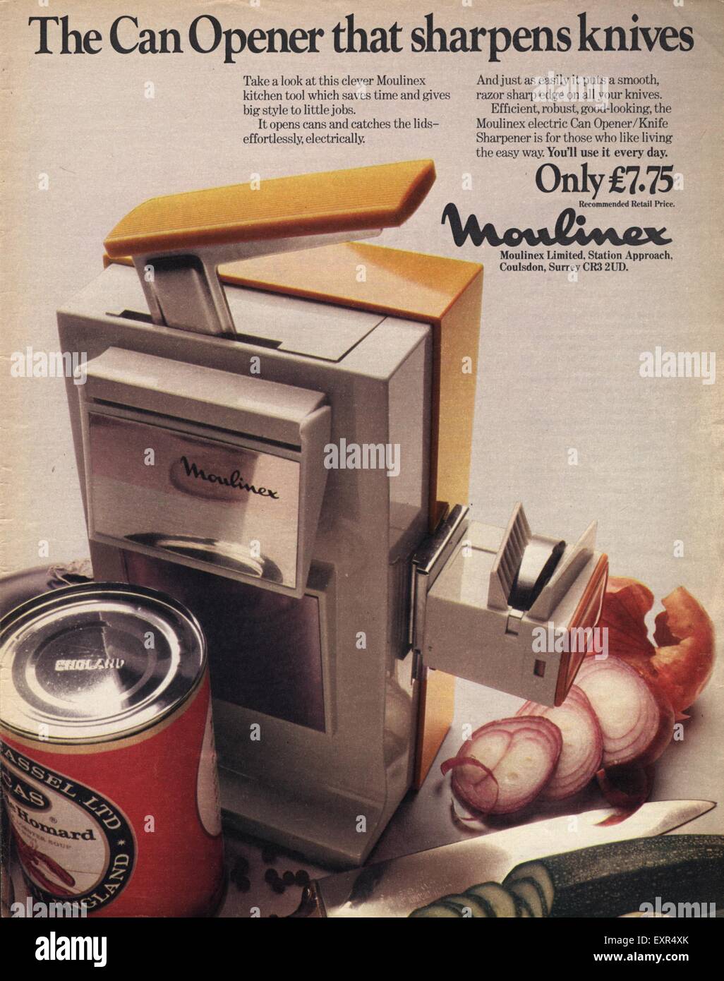 1970s UK Electric Carving Knife Magazine Advert Stock Photo - Alamy