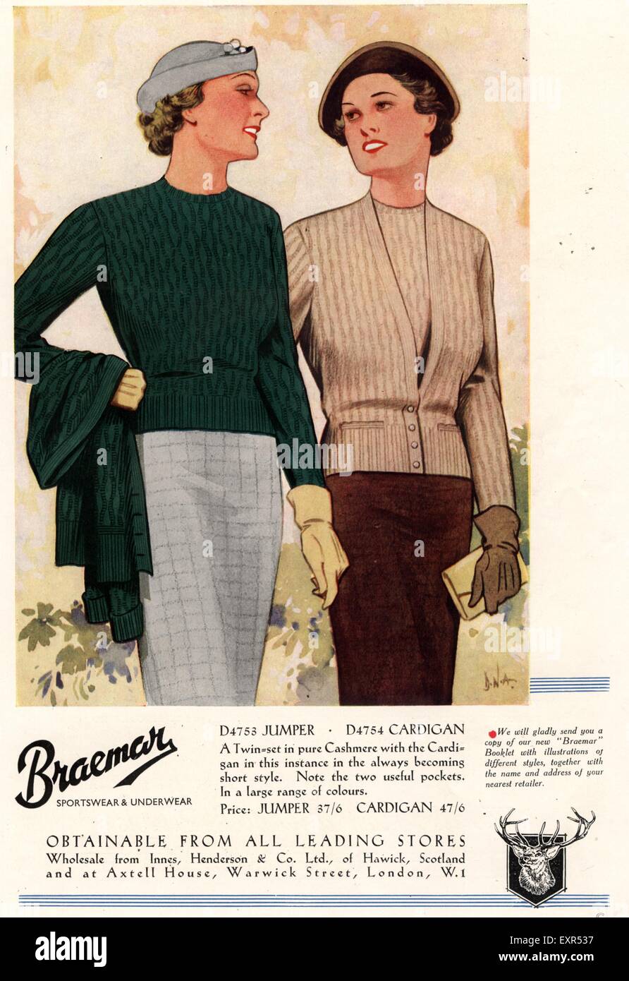 1930s uk womens fashion magazine hi-res stock photography and images ...