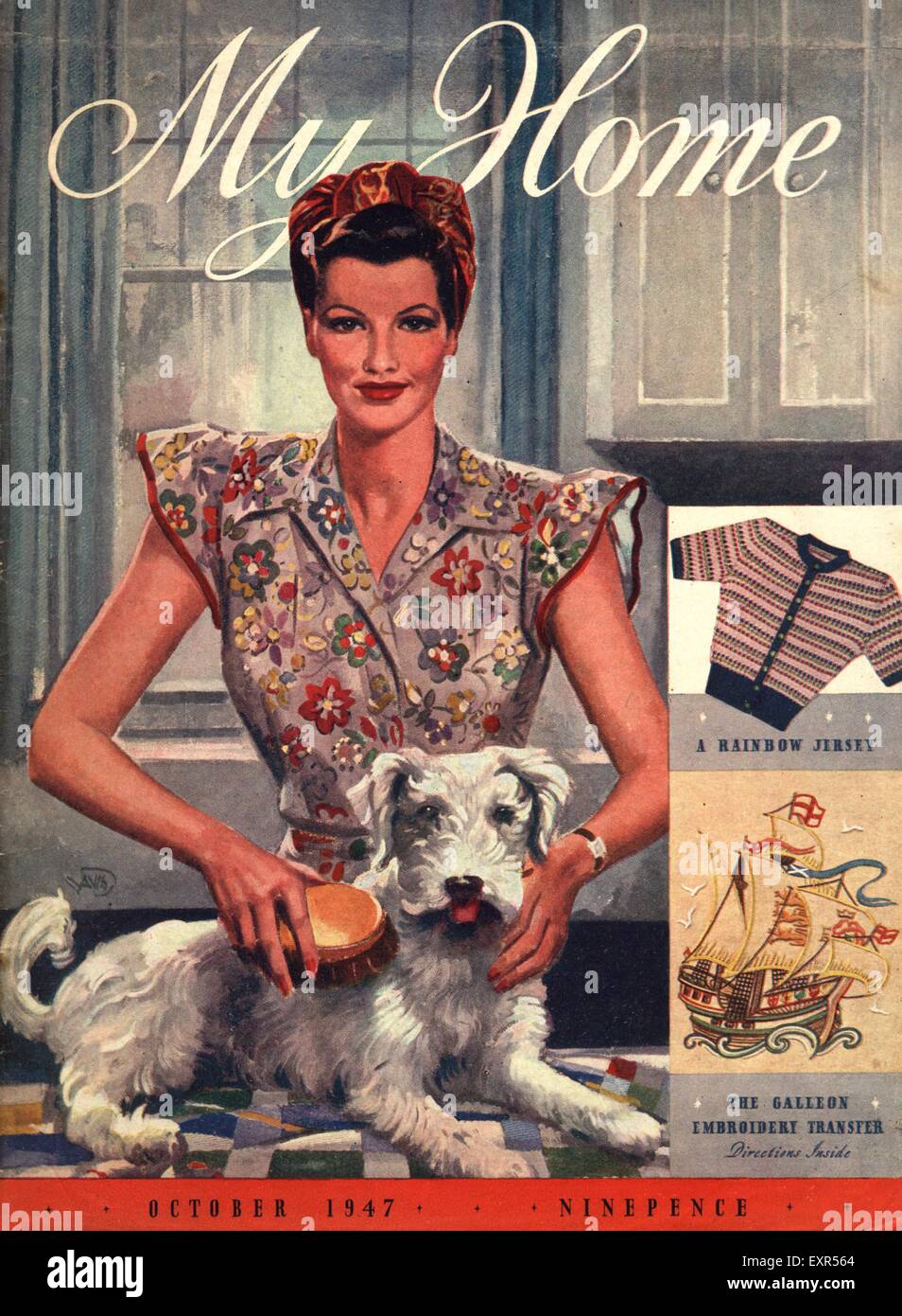 1940s UK My Home Magazine Cover Stock Photo