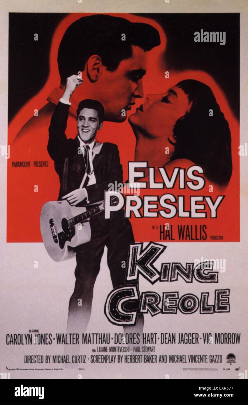 1950s USA King Creole Film Poster Stock Photo