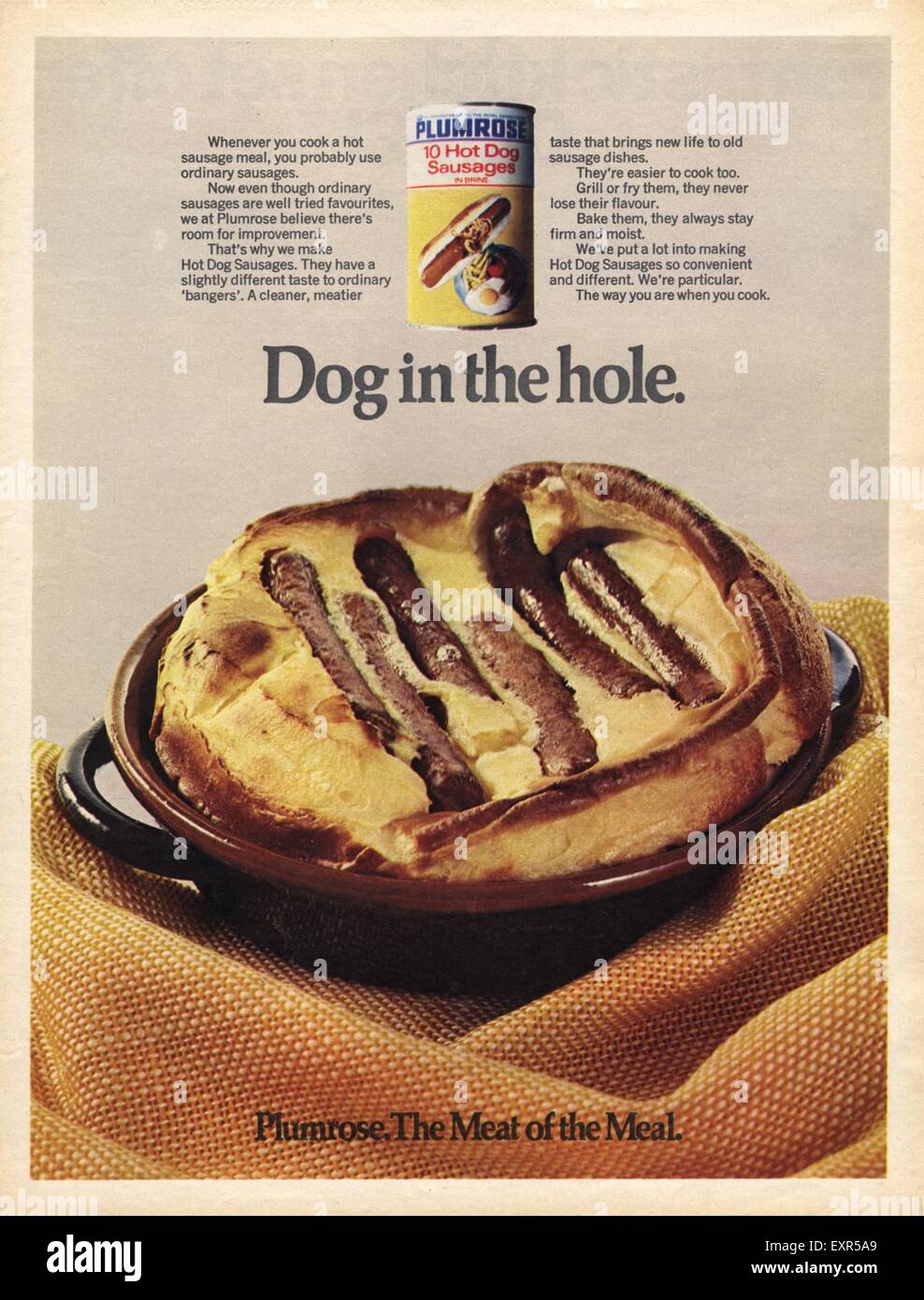 1970s UK Sausages Magazine Advert Stock Photo Alamy